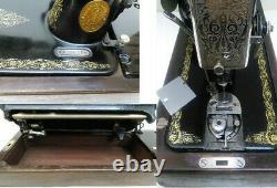 Vintage 1924 Singer 99K Sewing Machine With Bentwood Case Antique Decor 1920's