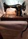 Vintage 1925 Singer Sewing Machine With Bentwood Case And Key