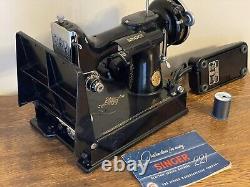 Vintage 1936 Singer Featherweight 221 Sewing Machine AE295618 With Extras