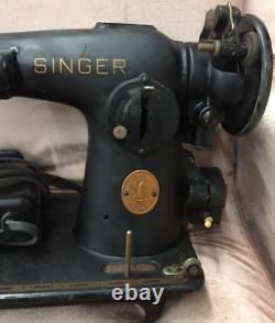 Vintage 1941 Singer Model 201 Blackside Original Sewing Machine & Foot Pedal