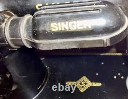 Vintage 1950s 206k Singer Sewing Machine withPower Cord, Peddle And Case Excellent