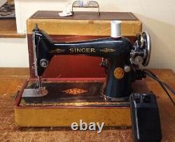 Vintage Antique 1926 model AB Singer Sewing Machine 75 Cycles 110 Volt Vintage