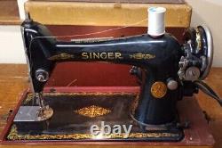 Vintage Antique 1926 model AB Singer Sewing Machine 75 Cycles 110 Volt Vintage