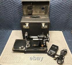 Vintage Antique 1936 Singer 221 Ae Portable Featherweight Sewing Machine