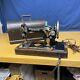 Vintage Antique Early Singer Table Top Sewing Machine Withdome Top Wood Case
