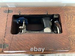 Vintage Antique Original Singer Sewing Machine Treadle Cabinet Model 15 AD512473