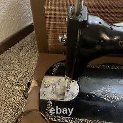 Vintage Antique SINGER Manufacturing Electric Sewing Machine with Case 1866-78