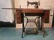 Vintage Antique Singer Original Sewing Machine With Sewing Table And 7 Drawers