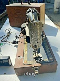 Vintage Antique Singer Redeye Sewing Machine