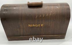Vintage Antique Singer Sewing Machine Catalog BT7 With Case & Pedal Etc Untested