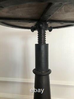 Vintage Antique Singer Sewing Machine Machinist Stool, Adjustable Height Seat