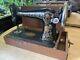 Vintage Antique Singer Sewing Machine Sn G9923510 Model 66 Red Eye 1911 With Box
