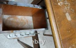 Vintage Fold Away Cabinet Mount Sewing Machine Table Hardwood Singer