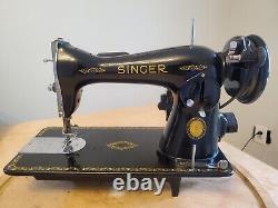 Vintage Singer 15-90 Sewing machine for leather, cotton, lace+attachments+more