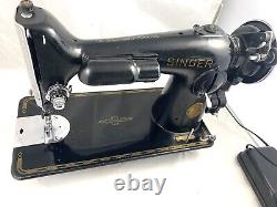 Vintage Singer 201 Sewing Machine Leather/ denim