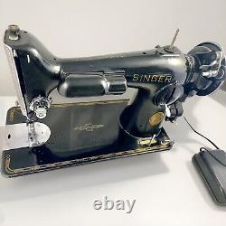 Vintage Singer 201 Sewing Machine Leather/ denim