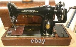 Vintage Singer 201K, 201 Handcrank sewing machine FOR LEATHER