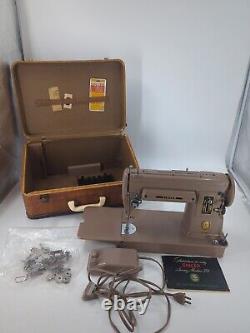 Vintage Singer 301A Long Bed Portable Heavy Duty Sewing Machine + Accessories