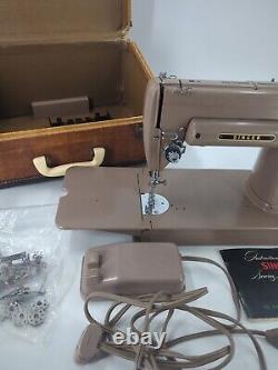 Vintage Singer 301A Long Bed Portable Heavy Duty Sewing Machine + Accessories