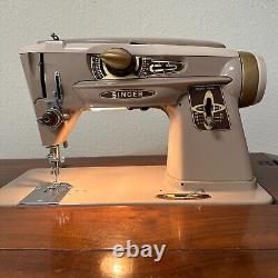 Vintage Singer 500a Rocketeer Slant-O-Matic Sewing Machine Single Owner Works