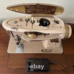 Vintage Singer 500a Rocketeer Slant-O-Matic Sewing Machine Single Owner Works