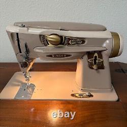 Vintage Singer 500a Rocketeer Slant-O-Matic Sewing Machine Single Owner Works