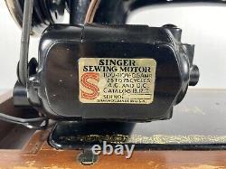 Vintage Singer Dated 1937 Featherweight Sewing Machine with Foot Pedal