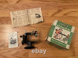 Vintage Singer Model 20 Child's Sewing Machine with Original Box and Instruction
