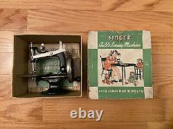 Vintage Singer Model 20 Child's Sewing Machine with Original Box and Instruction