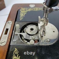 Vintage Singer Model 99 Portable Sewing Machine with Bentwood Case