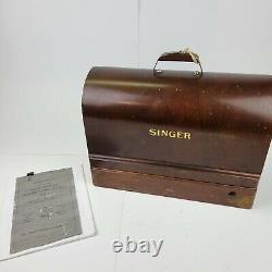 Vintage Singer Model 99 Portable Sewing Machine with Bentwood Case