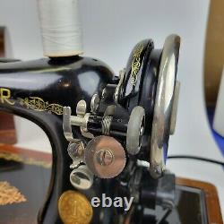 Vintage Singer Model 99 Portable Sewing Machine with Bentwood Case