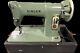 Vintage Singer Rfj8-8 Green Portable 185j Sewing Machine With Case (see Video)
