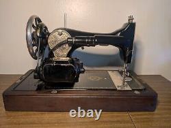 Vintage Singer Sewing 1938 Rare Model 128 Fully Tested in Base great condition