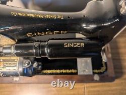 Vintage Singer Sewing 1938 Rare Model 128 Fully Tested in Base great condition