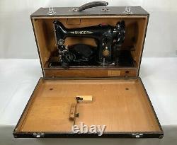 Vintage Singer Sewing Machine 201K Electric Working Cheney Case