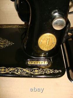 Vintage Singer Sewing Machine 99k, Serviced, #ef634731