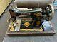 Vintage Singer Sewing Machine Aa Sn Beautiful Condition Cord & Case Model #128