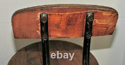 Vintage Singer Sewing Machine Cast Iron Industrial Stool-backrest/adjust/simanco