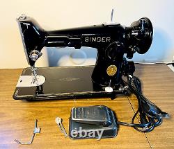 Vintage Singer Sewing Machine Model 201-2 1950's AJ333417 Oiled/Cleaned/tested