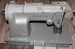 Vintage Singer Sewing Machine Model 328K with Hard Case TESTED! FREE SHIPPING