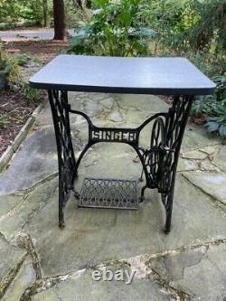 Vintage Singer Sewing Machine Treadle Base Table Early 1900s Cast Iron Antique