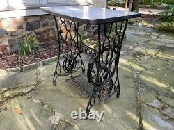 Vintage Singer Sewing Machine Treadle Base Table Early 1900s Cast Iron Antique