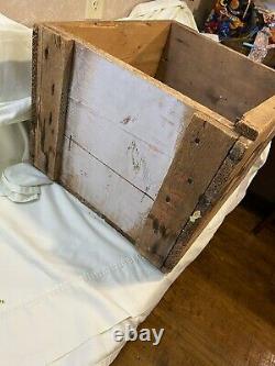 Vintage Singer Sewing Machine Wooden Shipping Crate Box Antique Rustic Decor