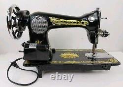 Vintage Singer Sphinx Sewing Machine With Alphasaw NA35K Motor Please Read