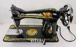 Vintage Singer Sphinx Sewing Machine With Alphasaw NA35K Motor Please Read