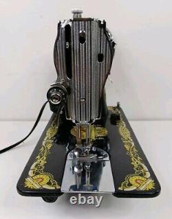 Vintage Singer Sphinx Sewing Machine With Alphasaw NA35K Motor Please Read