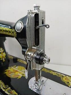 Vintage Singer Sphinx Sewing Machine With Alphasaw NA35K Motor Please Read