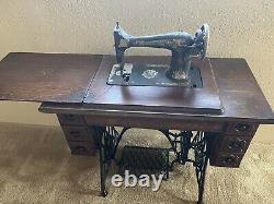 Vintage Singer Treadle Sewing Machine And Table G Series