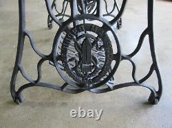 Vintage Singer Treadle Sewing Machine Cast Iron Table Base Legs Industrial Legs